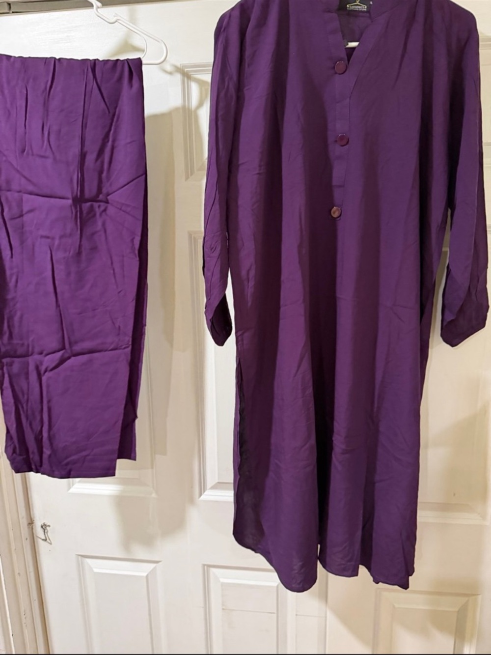 Purple Button-Up Shirt